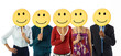 Photo: business people with emoticon business people with emoticon