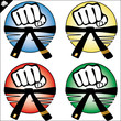 MARTIAL ARTS SIMBOL,LOGO SET.Vector