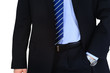 Elegantné podnikateľ izolované cez biele
