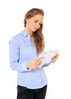 Foto: Mädchen liest einen Brief Mädchen liest einen Brief