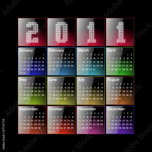 Calendar 2011 - US (Sunday first day)