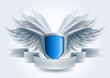 Winged shield banner