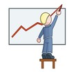 Businessmen is drawing a diagram Businessmen is drawing a diagram