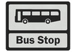 Illustration: Photo realistic 'bus stop' sign, isolated on white Photo realistic 'bus stop' sign, isolated on white