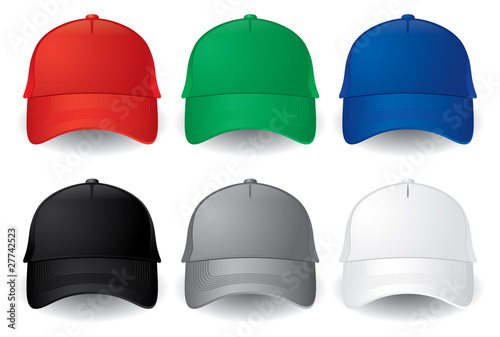 Vector: Vector baseball caps Vector baseball caps