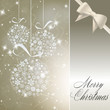 Abstract christmas balls made of white snowflakes