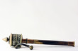 Full length view of Tibetan prayer wheel