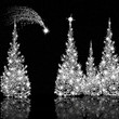 weiße Weihnacht in schwarzer Nacht