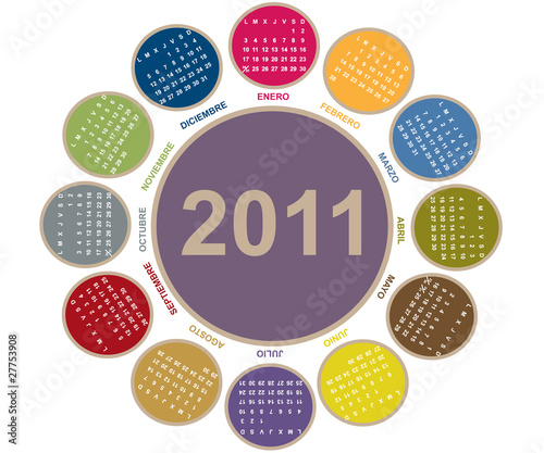 calendario 2011 brasil. Calendario 2011 con forma de