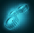 Illustration: Cogwheel as technical background Cogwheel as technical background
