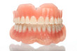full set of acrylic denture isolated on white background full set of acrylic denture isolated on white background