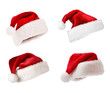 Santa hats isolated on white Santa hats isolated on white
