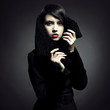 Elegant lady in coat
