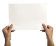 hand holding a paper