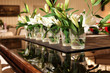 Flowers in glasses Flowers in glasses