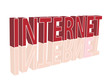 internet 3d text