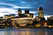 Skyline de Londres de noche. Skyline de Londres de noche.