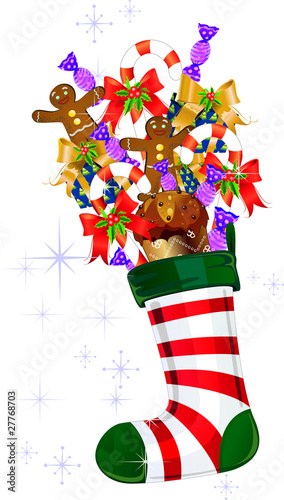 Vektor: Sheath of the Epiphany with sweets and gifts Sheath of the Epiphany with sweets and gifts