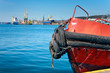 Photo: Prow of old pilot ship in harbor Prow of old pilot ship in harbor