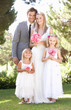 Bride And Groom With Bridesmaid At Wedding Bride And Groom With Bridesmaid At Wedding
