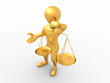 Man with scale. Symbol of justice