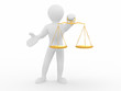 Man with scale. Symbol of justice