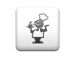 Boton cuadrado blanco cocinero
