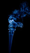 wisp of smoke on black;