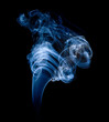 wisp of smoke on black;