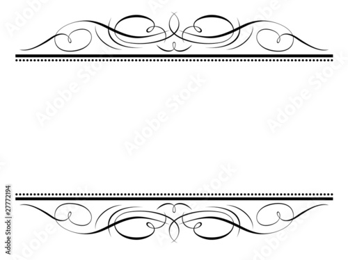 Vector: Vector calligraphy vignette penmanship decorative frame Vector calligraphy vignette penmanship decorative frame