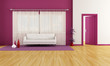 purple and white lounge