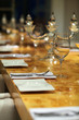 Candle lights and a glass on the table