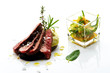 Sliced lamb steak with different vegetable