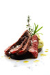 Sliced lamb steak with different vegetable