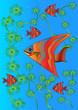 Ilustração: bright fishes in lake bright fishes in lake