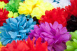 Colorful artificial flowers