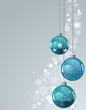 Christmas Background with balls and snowflakes