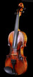 Vintage violin on black background