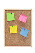 Pinwand Kork mit Notizzettel