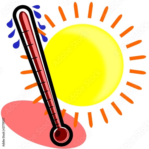 Vektor: sweating thermometer sweating thermometer