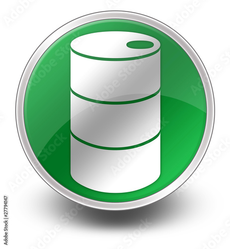 oil barrel icon. Green Glossy Icon quot;Oil Barrelquot;