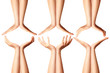 human hands isolated