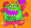 Illustration: boss,chef boss,chef