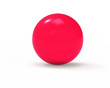 Red sphere  isolated on white