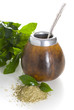 Yerba mate isolated on white background