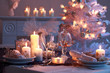 Place setting for Christmas Place setting for Christmas