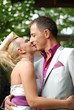 young couple kissing