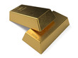 Gold bullion isolated on a white background Gold bullion isolated on a white background