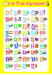 thai alphabet - color vector