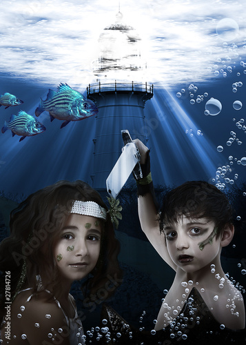 Photo: Child Mermaid Underwater Child Mermaid Underwater